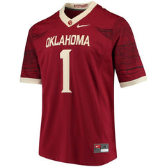 #1 Oklahoma Sooners Limited Football Jersey - Crimson 2019