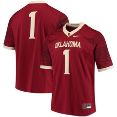 #1 Oklahoma Sooners Limited Football Jersey - Crimson 2019