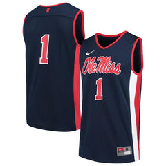 #1 Ole Miss Rebels Team Basketball Jersey – Navy 2019