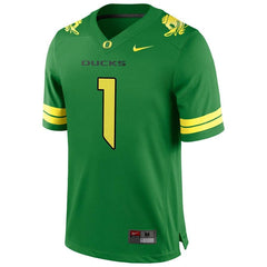 #1 Oregon Ducks Football Game Jersey – Apple Green 2019