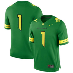 #1 Oregon Ducks Football Game Jersey – Apple Green 2019