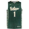 Image of #1 South Florida Bulls Under Armour Male Performance Replica Basketball Jersey - Green 2019