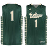 Image of #1 South Florida Bulls Under Armour Male Performance Replica Basketball Jersey - Green 2019