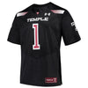 Image of #1 Temple Owls Under Armour Team Replica Football Jersey – Black 2019