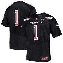 #1 Temple Owls Under Armour Team Replica Football Jersey – Black 2019