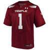 Image of #1 Temple Owls Under Armour Team Replica Football Jersey – Garnet 2019