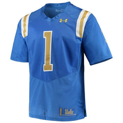 #1 UCLA Bruins Under Armour Premier Football Jersey – Blue 2019