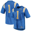 Image of #1 UCLA Bruins Under Armour Team Replica Football Jersey – Blue 2019