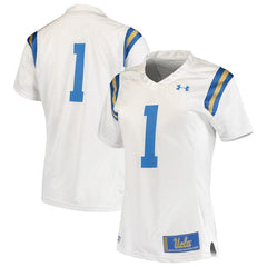 #1 UCLA Bruins Under Armour Women's Team Replica Football Jersey – White 2019