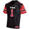 Image of #1 Utah Utes Under Armour Premier Football Jersey – Black 2019