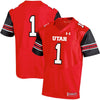 Image of #1 Utah Utes Under Armour Team Replica Football Jersey – Red 2019