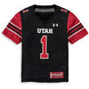 Image of #1 Utah Utes Under Armour Youth Finished Replica Jersey – Black 2019