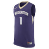 Image of #1 Washington Huskies Replica Basketball Jersey - Purple 2019