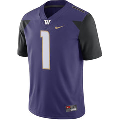 #1 Washington Huskies Team Game Football Jersey – Purple 2019