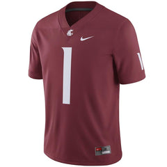 #1 Washington State Cougars Game Football Jersey - Crimson 2019