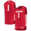 Image of #1 Wisconsin Badgers Under Armour Replica Basketball Jersey - Red 2019