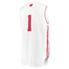 Image of #1 Wisconsin Badgers Under Armour Replica Performance Basketball Jersey – White 2019