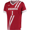 Image of #1 Wisconsin Badgers Under Armour Replica Performance Soccer Jersey - Red 2019