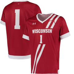 #1 Wisconsin Badgers Under Armour Replica Performance Soccer Jersey - Red 2019