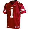 Image of #1 Wisconsin Badgers Under Armour Team Replica Football Jersey – Red 2019