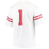 Image of #1 Wisconsin Badgers Under Armour Team Replica Football Jersey – White 2019