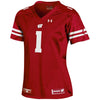 Image of #1 Wisconsin Badgers Under Armour Women's Replica Football Jersey - Red 2019