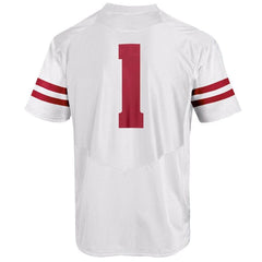 #1 Wisconsin Badgers Under Armour Youth Replica Football Jersey - White 2019