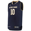 Image of #10 Notre Dame Fighting Irish Under Armour Replica Basketball Jerseys - Navy 2019