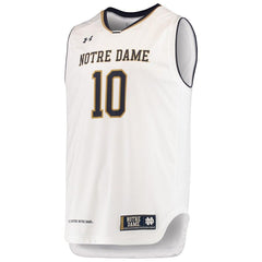 #10 Notre Dame Fighting Irish Under Armour Replica Basketball Jerseys - White 2019