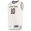 Image of #10 Notre Dame Fighting Irish Under Armour Replica Basketball Jerseys - White 2019