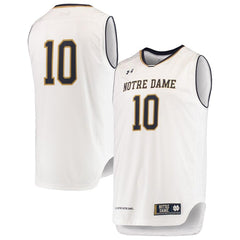 #10 Notre Dame Fighting Irish Under Armour Replica Basketball Jerseys - White 2019