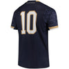 Image of #10 Notre Dame Fighting Irish Under Armour Replica Performance Soccer Jersey - Navy 2019