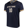 Image of #10 Notre Dame Fighting Irish Under Armour Replica Performance Soccer Jersey - Navy 2019