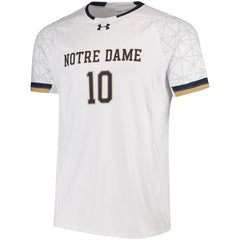 #10 Notre Dame Fighting Irish Under Armour Replica Performance Soccer Jersey - White 2019