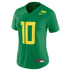 #10 Oregon Ducks Women's Game Football Jersey – Green 2019