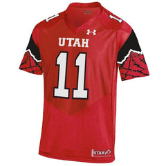 #11 Utah Utes Under Armour Premier Jersey - Red 2019