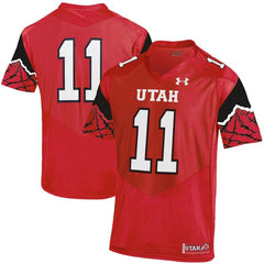 #11 Utah Utes Under Armour Premier Jersey - Red 2019