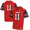 Image of #11 Utah Utes Under Armour Premier Performance Football Jersey – Red 2019