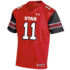 #11 Utah Utes Under Armour Premier Performance Football Jersey – Red 2019