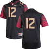 Image of #12 Florida State Seminoles Youth Replica Alternate Jersey - Black 2019