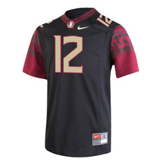 #12 Florida State Seminoles Youth Replica Alternate Jersey - Black 2019