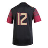 Image of #12 Florida State Seminoles Youth Replica Alternate Jersey - Black 2019