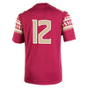 Image of #12 Florida State Seminoles Youth Replica Home Jersey - Garnet 2019