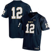 Image of #12 Navy Midshipmen Under Armour Premier Performance Football Jersey – Navy 2019