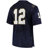 Image of #12 Navy Midshipmen Under Armour Replica Football Jersey - Navy 2019