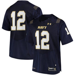 #12 Navy Midshipmen Under Armour Replica Football Jersey - Navy 2019