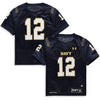 Image of #12 Navy Midshipmen Under Armour Youth Finished Replica Jersey – Navy 2019