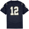 Image of #12 Navy Midshipmen Under Armour Youth Premier Performance Jersey - Navy 2019