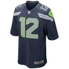 Image of 12s Seattle Seahawks Alternate Game Jersey - College Navy 2019