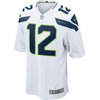 Image of 12s Seattle Seahawks Alternate Game Jersey - White 2019